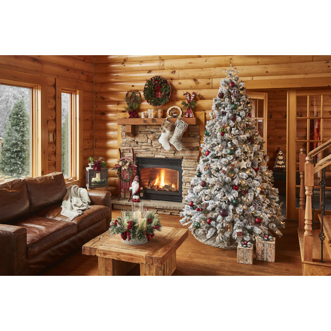 Guirlande de Noël Holiday Living intérieure avec poinsettias et