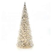 Arbre cône de Noël illuminé DEL, 12", argent