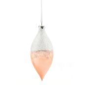Tree Ornement - Finial - 6.69" x 2.36" - Glass - White/Pink