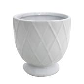 Jardinière de style urne en céramique Allen + Roth, 7,75 po, blanc