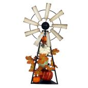 Holiday Living 16-in Windmill Decoration with Pumpkins and Leaves