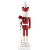 Holiday Living 16.6-in Red and White Wood Nutcracker