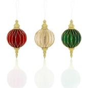 Holiday Living 3-Pack Multicolour Paper Finial Ornaments