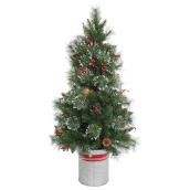 Holiday Living 4-ft Pre-lit Artificial Christmas Tree with 100 Constant Warm White Lights