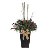 Holiday Living Christmas Plant Potted Black with LED 50-in