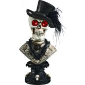 Holiday Living Skeleton with Hat Feather LED 16-in