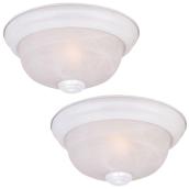 Project Source Round Traditional Ceiling Fixtures - 60-W - 11.3-in - White - Set of 2