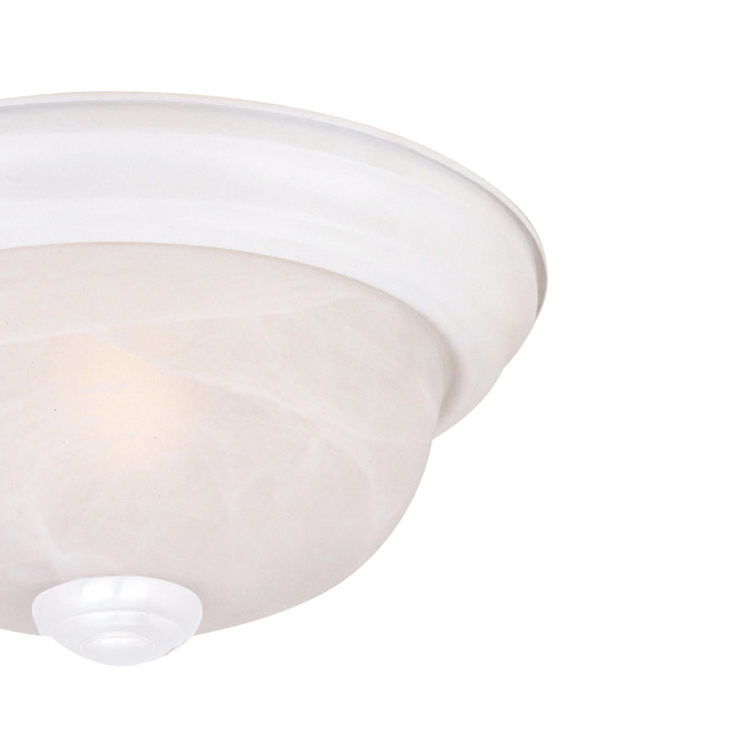 Project Source Round Traditional Ceiling Fixtures - 60-W - 11.3-in - White - Set of 2