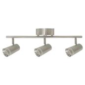 Rail d'éclairage, Germany, 3 lumières, DEL, nickel brossé