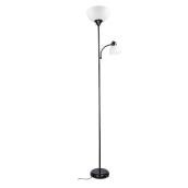Lampe sur pied et de lecture, abat-jour blancs, noir