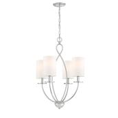 Chandelier - 4 Lights  - 18.5" x 27.5" - Metal - Chrome