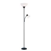 Project Source Floor Lamp with Side Light and 3-Way Switch - 71.7-in - Black