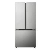 Réfrigérateur Hisense portes françaises 20,8 pi³ 3 portes profondeur standard 30 po résistant aux empreintes acier inox