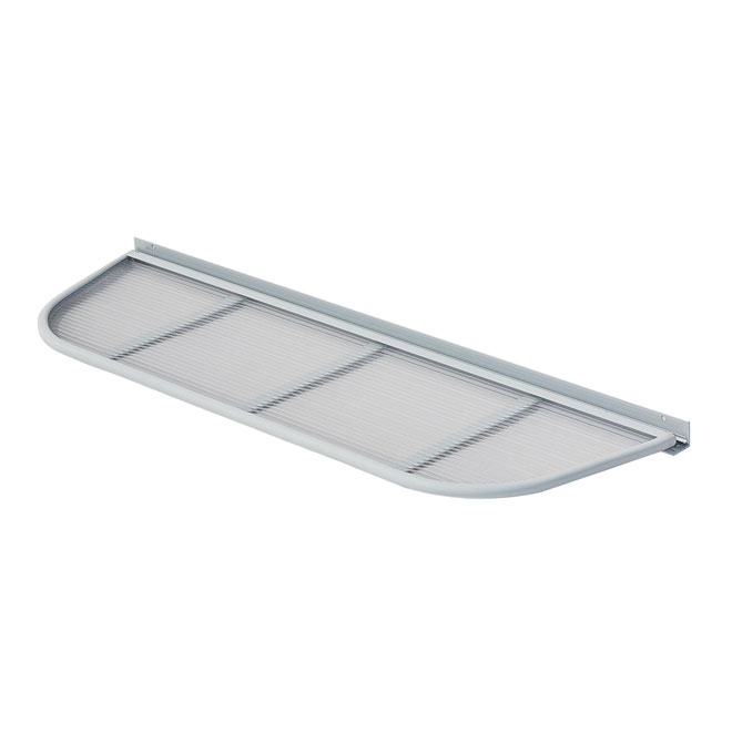 Conquest Steel Basement Window Well Cover- Aluminum - White - 1 1/2-in D x 44-in L-in 13-in W