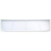 Conquest Steel Standard Window Well Cover - Aluminum - White - 1 1/2-in D x 56-in L-in 23-in W