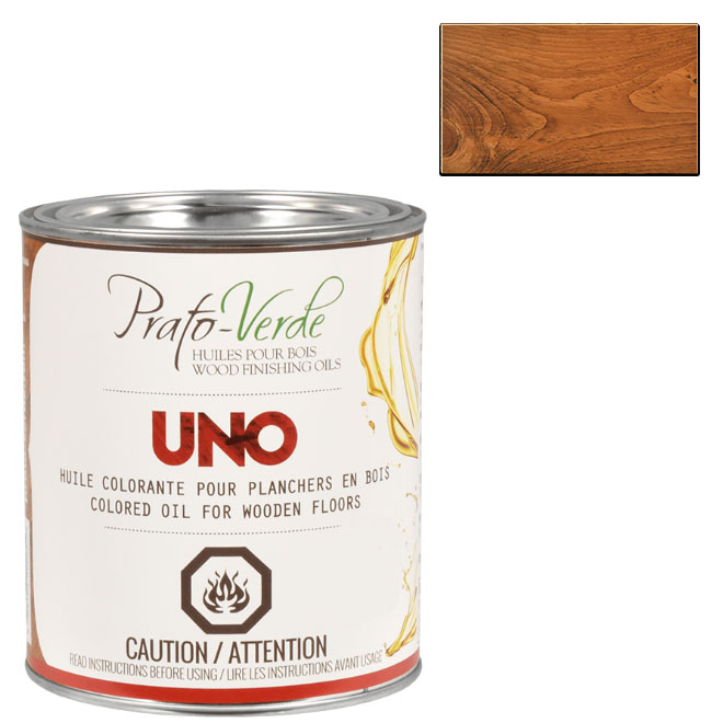 Prato Verde Uno Coloured Oil for Wooden Floors - Red Fox - Mild Odour - 946 mL