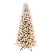 Holiday Living 9-ft Pre-Lit Artifical Frosted Christmas Tree with 800 LED Lights