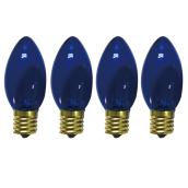 Ampoule incandescente de rechange, C9, 7 W, 4/pqt, bleu