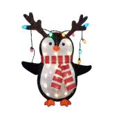 Lighted Penguin - 50 LED Lights - 24-in x 9.5-in x 28-in - Metal - Multicolour