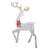 Holiday Living Lighted Reindeer with 180 LED Lights - PVC - 36-in x 28-in x 68-in - White