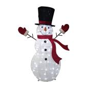 Bonhomme de neige scintillant, intérieur/extérieur, 120 lumières DEL, 52 po , blanc