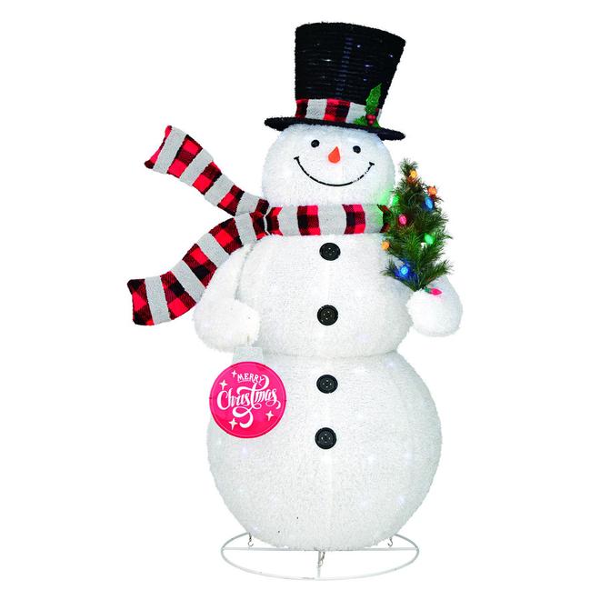 Holiday Living 72-in Multicolour Lighted Pop-Up Snowman 89-210