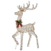 Holiday Living 60-in Champagne Lighted Buck Sculpture