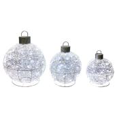 Holiday Living Set of 3 Christmas Ornament Lighted 28-in, 23-in and 18-in