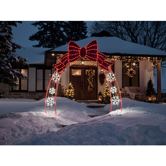 Holiday Living Christmas Arch Illuminated Red 96-in 89-817 | RONA