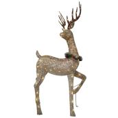 Celebrations by L&CO Lighted Glittering Brown Reindeer of 60-in - 105 LED Soft White Lights