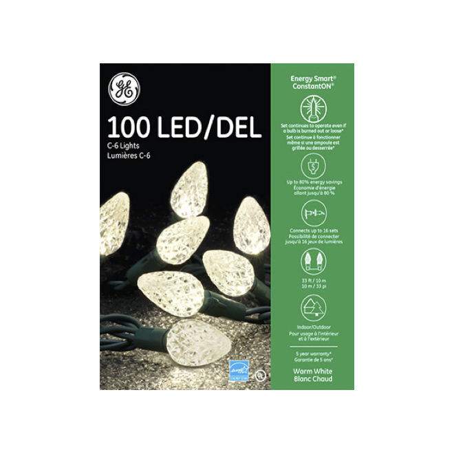 ge 100 led dual color c5 lights