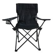 Chaise d'événement pliante Style Selections, polyester, 31,5 po x 35,5 po, noire