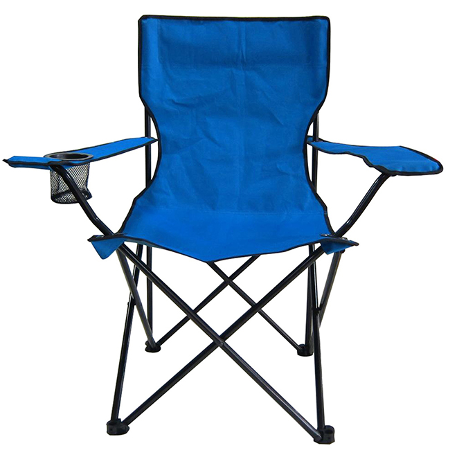 STYLE SELECTIONS Chaise de camping pliante, acier/polyester, bleu