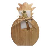 Planche en bois et couteau « Ananas », 10,12 x 6,75 x 0,62"