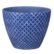 Style Selections Planter - Pineapple - 15" - Blue