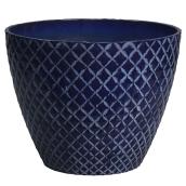 Style Selections Planter - Pineapple - 15" - Navy