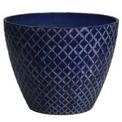 Style Selections Planter - Pineapple - 11" - Navy