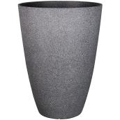 Pot à fleur Bazik en résine grise pour intérieur/extérieur, 15,1 po