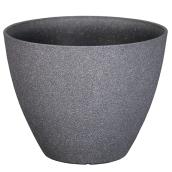 Pot en résine Allen + Roth, intérieur et extérieur, 11,3 po, gris