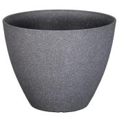 Bazik 16.4-in Grey Resin Indoor/Outdoor Flower Planter