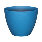 Pot en résine Allen + Roth, intérieur et extérieur, 16,4 po, bleu