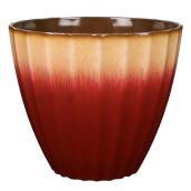 Pot à fleurs Reactive, intérieur/extérieur, 15,1 po, résine, rouge