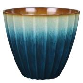 Jardinière Reactive, intérieur/extérieur, 15,1 po, résine, sarcelle