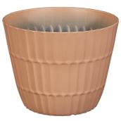 Bazik Cecilia 8.5 x 6.97-in Pink Coral Resin Indoor/Outdoor Flower Pot