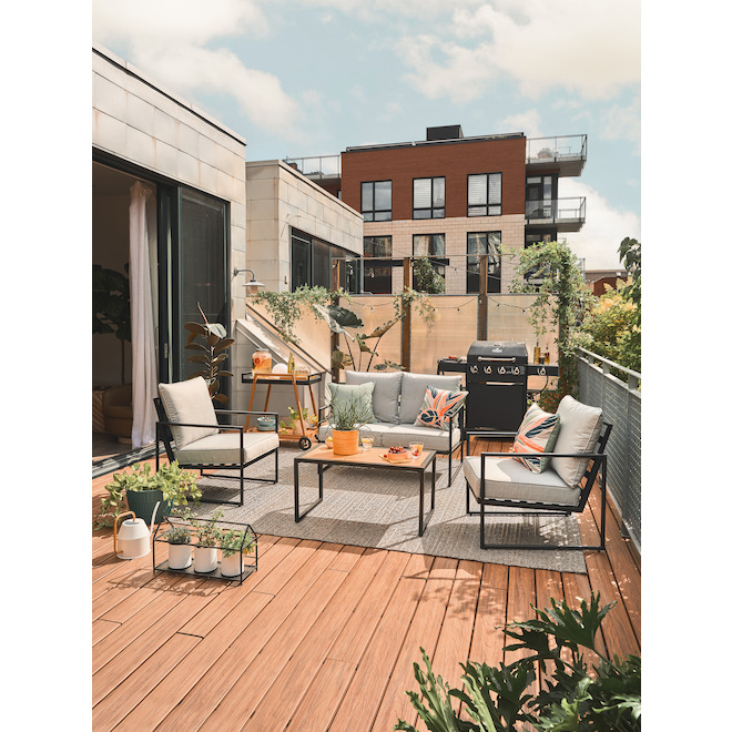 Allen + Roth 12.72-in x 9.45-in Teal Resin Planter