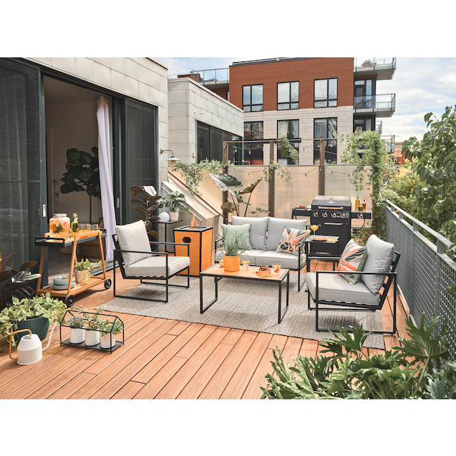 Allen + Roth 12.72-in x 9.45-in Teal Resin Planter