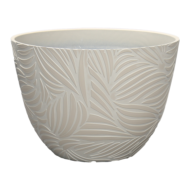 Pot à fleur en résine beige Bazik pour intérieur/extérieur 11,38 x 8,35 po