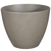 Pot à fleur en résine gris mat Bazik pour intérieur/extérieur 11,5 x 9,33 po