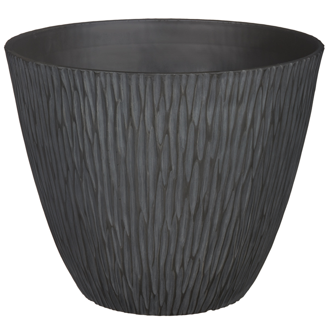 Bazik Laconia 13.7-in Black Resin Outdoor Planter