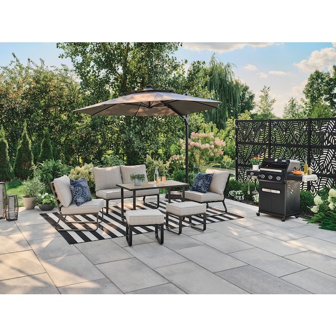 Landon & Co. 11.5-in Resin Wavy Matte Light Grey Flower Pot